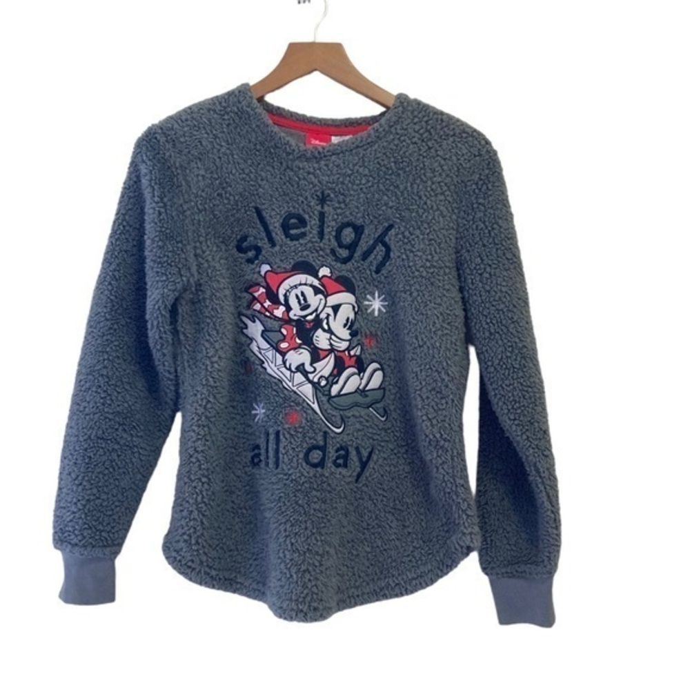 DISNEY SLEIGH ALL DAY
FLEECE GREY SWEATSHIRT SIZE XS